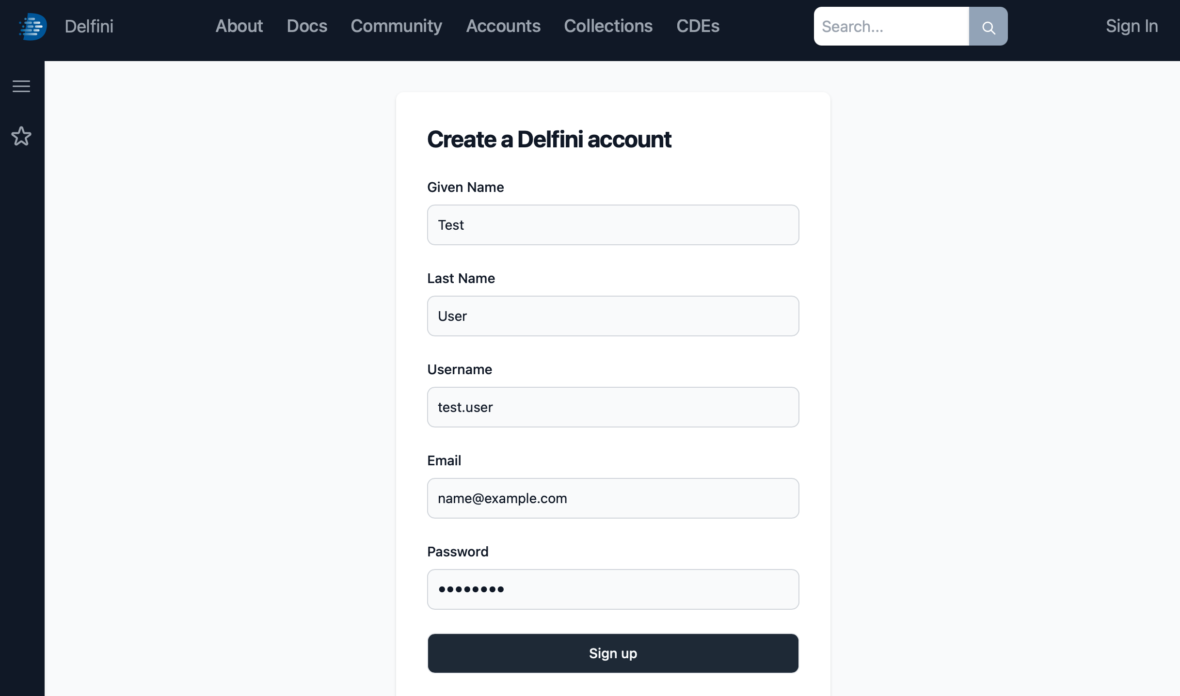 Creating a new user